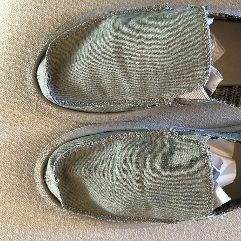 Sanuk Men’s Sidewalk Surfers Slip On Lightweight Shoes Sage Green Size 9 - Picture 5 of 10